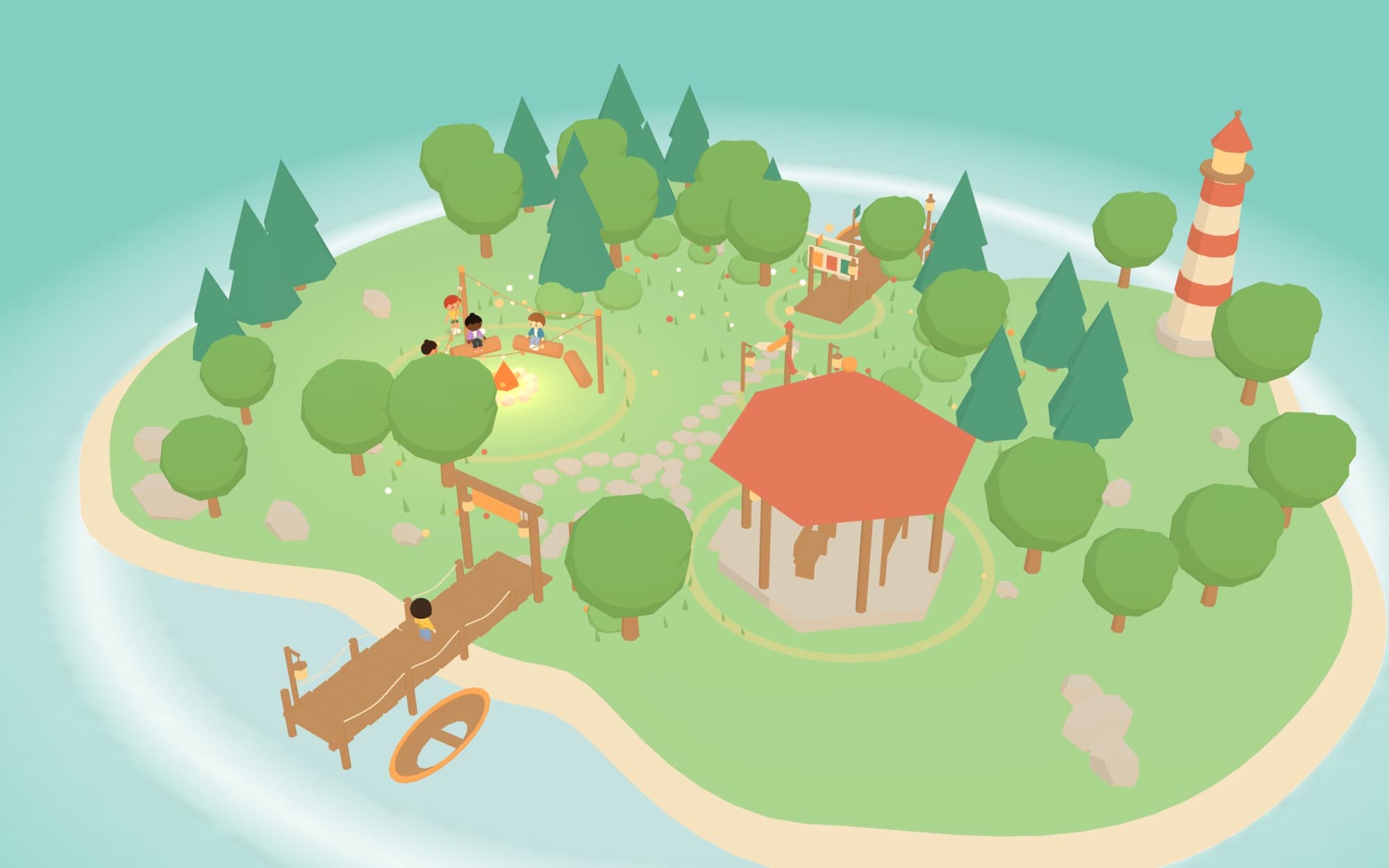 Welcome Island's dock, where new Islanders arrive